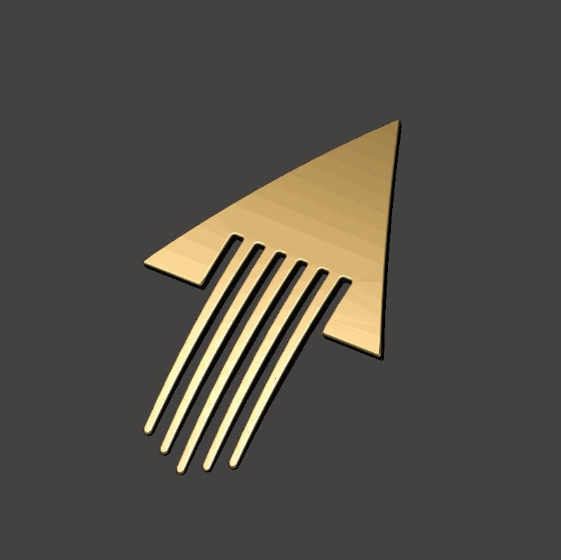 Dark Obelisk Comb for Hair Control - Digital STL