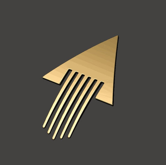 Dark Obelisk Comb for Hair Control - Digital STL