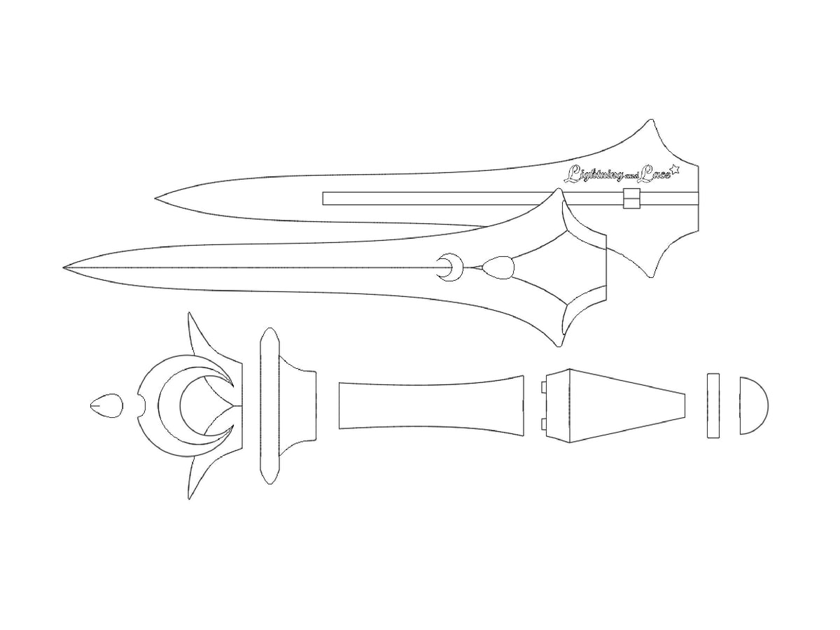 Melinoe Sickle and Blade Combo - Digital Download - Hades II Melinoë Cosplay STL Files