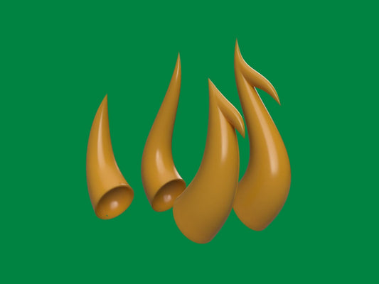 Virgo Style Horn Set - Digital Download - Cosplay STL Files