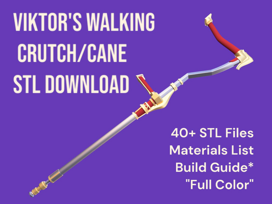 Viktor's Walking Cane/Crutch Prop - Digital STL