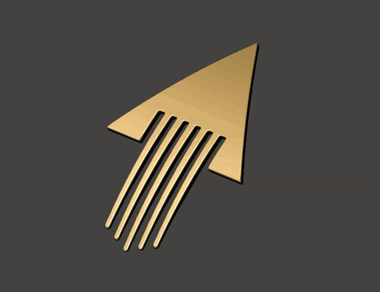 Dark Obelisk Comb for Hair Control - Digital STL