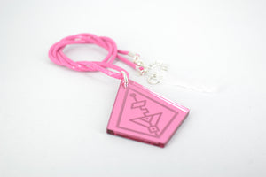 First Ones "LUVD" Emblem Laser Cut Acrylic Necklace Inspired by Entrapda from She-Ra