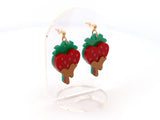 Chocolate Dipped Strawberry Earrings