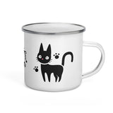 Witch's Black Cat Enamel Mug
