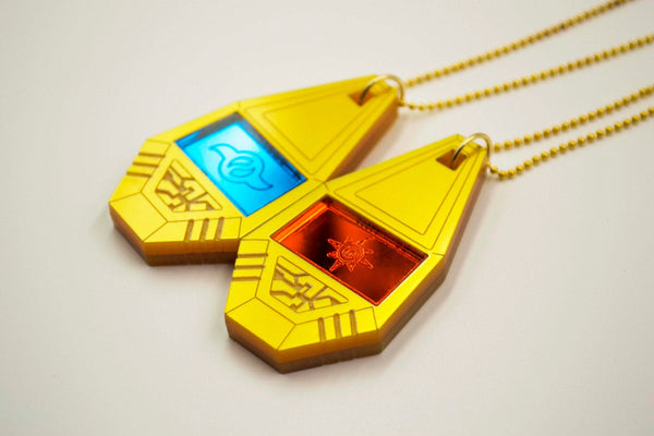 1:1 Digimon creat-tags for Tai and Matt created as cosplay props.