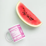 Farm Fresh Milk Mug - Strawberry Flavor (With "nutrition" facts!)